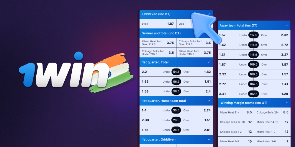1win offers Indian players a wide range of betting formats